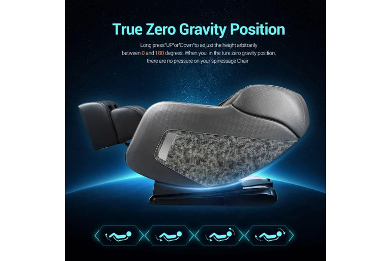 HOMASA 4D Electric Massage Recliner Chair Zero Gravity Massager Grey