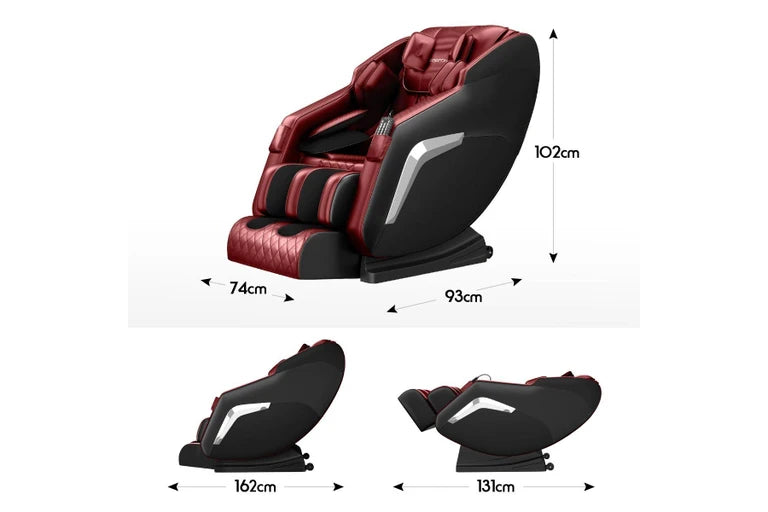 HOMASA Red Full Body Massage Chair Zero Gravity Recliner