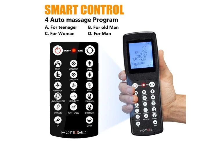 HOMASA Red Full Body Massage Chair Zero Gravity Recliner