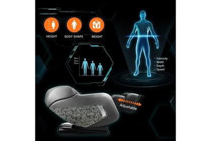 HOMASA 4D Electric Massage Recliner Chair Zero Gravity Massager Grey