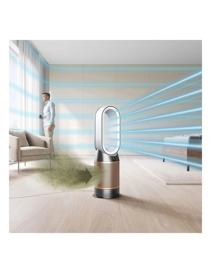 Dyson Hot and Cool Formaldehyde Purifying Fan Heater in White/Gold HP09