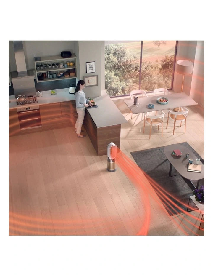 Dyson Hot and Cool Formaldehyde Purifying Fan Heater in White/Gold HP09