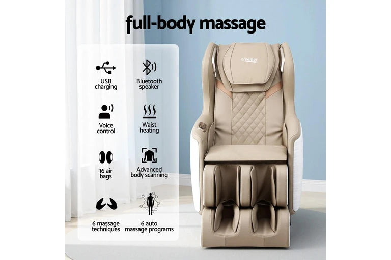 Livemor Massage Chair Electric Recliner Home Massager 3D OLIN