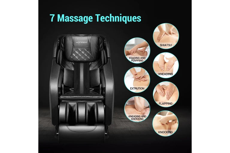 HOMASA 4D Electric Massage Recliner Chair Zero Gravity Massager Grey