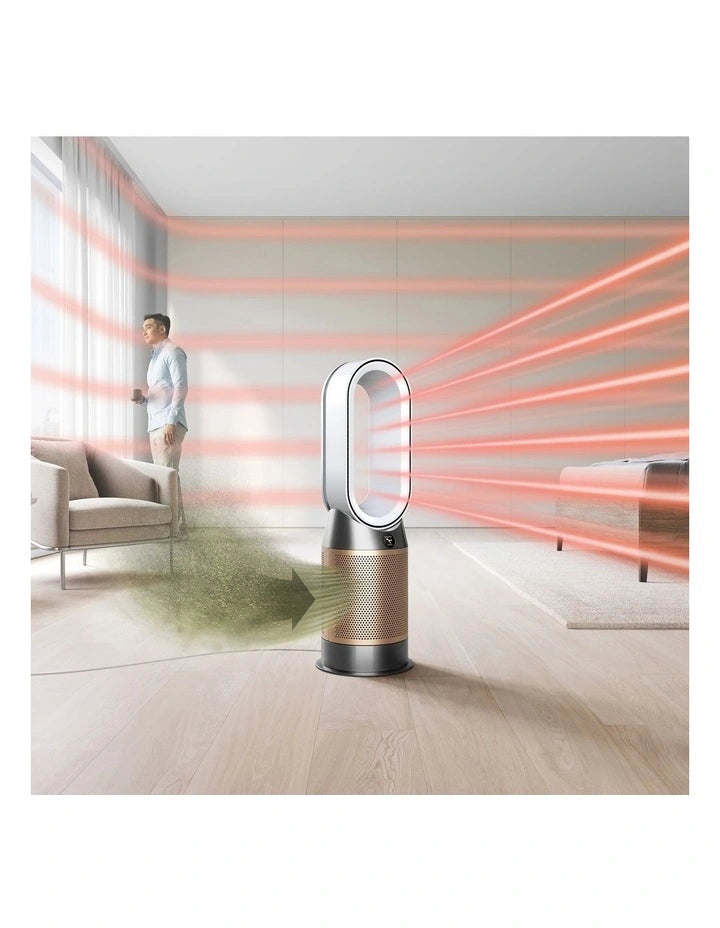 Dyson Hot and Cool Formaldehyde Purifying Fan Heater in White/Gold HP09
