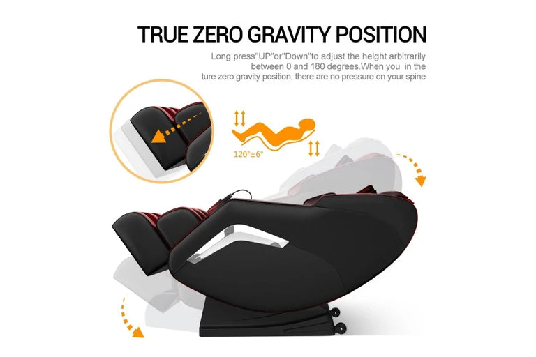 HOMASA Red Full Body Massage Chair Zero Gravity Recliner